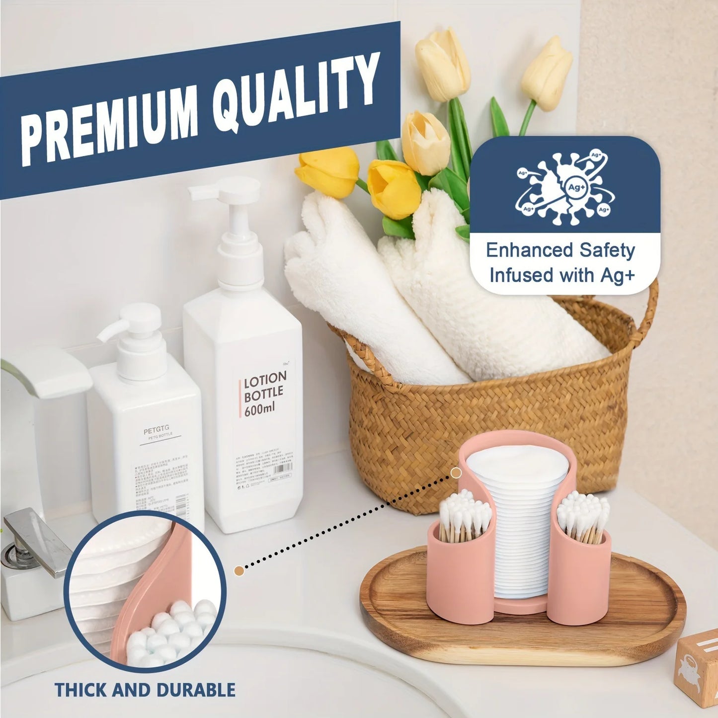 Cotton Pad Qtips Holder