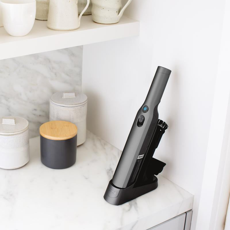 Shark WANDVAC Cordless Hand Vac WV201, 1.4 Lbs Ultra-Lightweight with Powerful Suction, Charging Dock, One-Touch Empty, LED Indicator, Pet Hair & Tight Spaces Tools Included