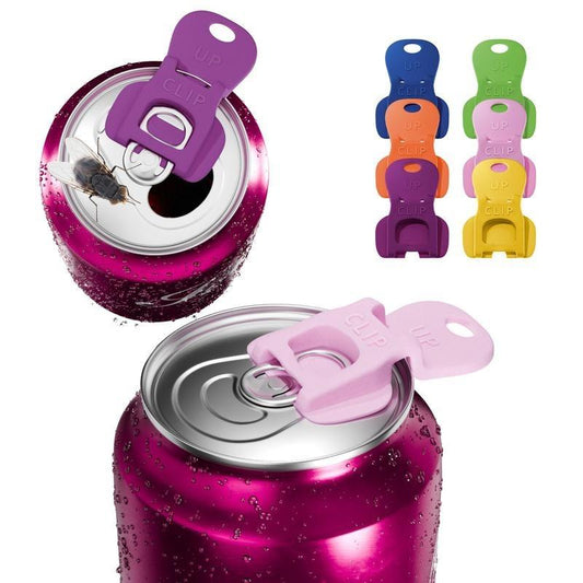 6PK Colorful Can Protectors - Easy Tab Openers for Soda, Beer & More! Keep Bugs, Bees & Dust Away at Your Next Beach BBQ or Party!