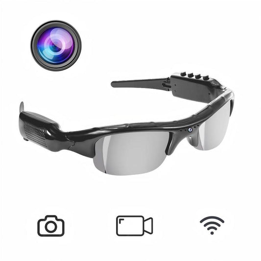 HD 1080P Wifi Connection Sports Sunglasses, Stereoscopic Glasses with Camera Recording Glasses, Action Camera Glasses for Outdoor Sports, Wearable, Touch Control Glasses, Wireless Audio Glasses